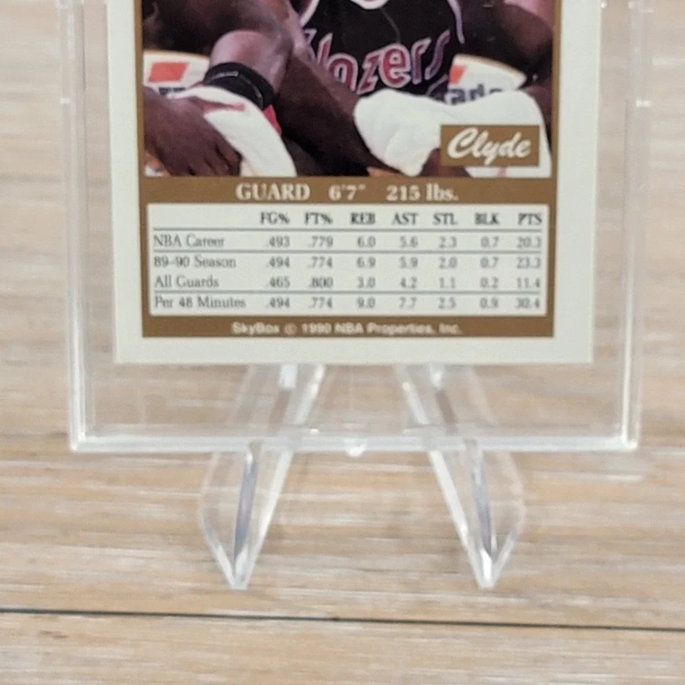 1990 SkyBox Clyde Drexler Autographed Portland Trail Blazers Basketball Signed
